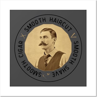 Smooth Haircut, Shave, Cigar Vintage Barber Posters and Art